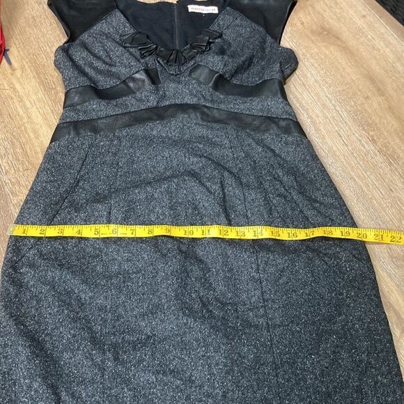 Rebecca Taylor wool and leather shift dress size 12 - Picture 9 of 9
